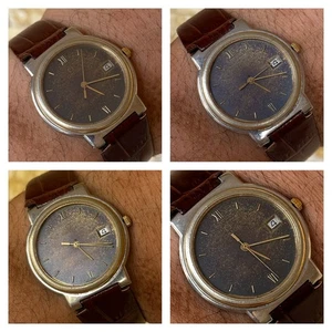 1980s Vintage Omega Deville Quartz Date 196.0256 Watch Star Dust Dial Gents 33mm - Bild 1 von 24