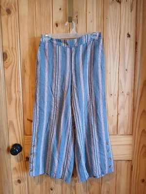 a.n.a Blue and Pink Striped Pants Size S - Image 1 of 4