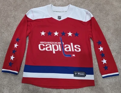 Camiseta deportiva para hombre Washington Capitals NHL Fanatics Breakaway talla L estrellas rojas Foto 1 de 4