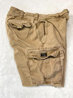 Pantalones Cortos Carga Abercrombie & Fitch Para Hombres Y2K De Colección Envejecidos Exterior Talla 34 Foto 1 de 4