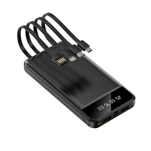 Portable Power Bank 10000mAh Power Bank - With 4 Built-in Cables Power Bank - Bild 1 von 5