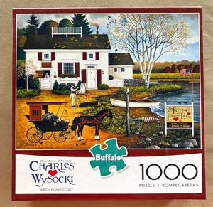 Wysocki 1000 Pc Jigsaw BIRCH POINT COVE Puzzle Complete Buffalo 21" x 15" - Picture 1 of 4