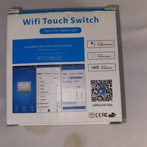 WiFi Touch Smart Light Switch. Neutral Wire Required - UK 1 / 2 Gang※ - Picture 1 of 3