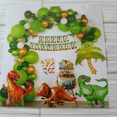 Dinosaur Balloon Arch Garland~ Birthday Party Kit - Image 1 of 4