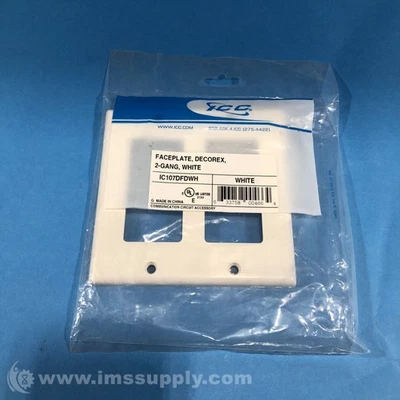ICC IC107DFDWH Dual-Gang Switch Faceplate FNFP - Image 1 of 4