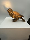 Vintage Cast Metal Standing Sewing Bird Pin Cushion