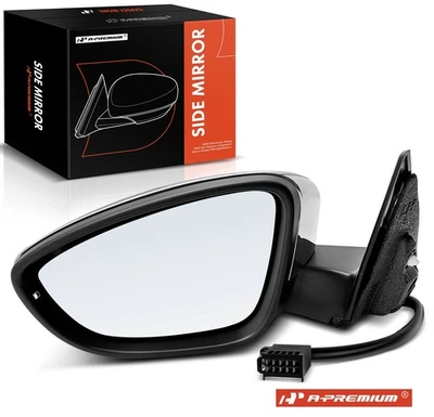 Espejo retrovisor térmico eléctrico negro y cromado A-Premium para Volkswagen Beetle Foto 1 de 4