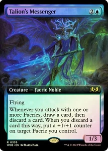 Talion's Messenger (Extended Art) - NM FOIL - Wilds of Eldraine WOE MTG - Picture 1 of 1