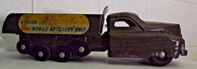 Unità di artiglieria mobile mezza pista Buddy L: binari mancanti: buone condizioni vintage - Immagine 1 di 4