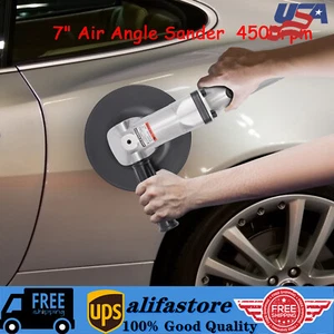 7" Air Angle Sander Pneumatic Sander Sanding Tool Hand Polisher 4500RPM  - Picture 1 of 15