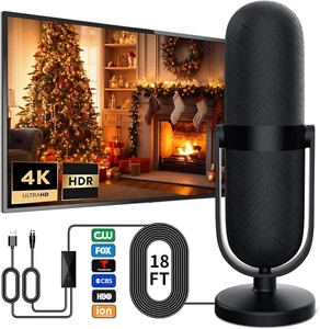 2025 Antenna TV Aggiornata per Smart TV Interno 1200+ Miglia Ricezione Lungo Raggio HD - Foto 1 di 7