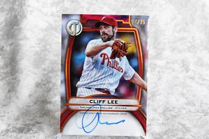 2025 Topps Tribute Baseball CLIFF LEE Orange Parallelš„/25 ON CARD AUTO Phillies - Picture 1 of 2