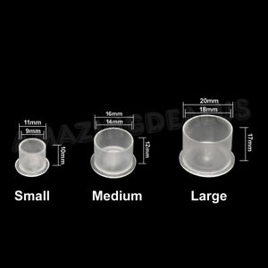 100,200,300,400,500,1000 Pcs Plastic Tattoo Ink Pigment Cups with Holder Caps