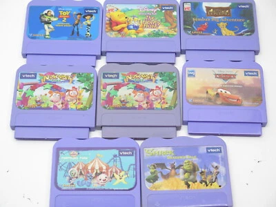 Vtech Vsmile Lot of 8 Games. Lion King, Shrek, Toy Story 2, Cars, Winnie the Poo - Image 1 of 4