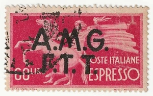 Trieste Zona A (AMG-FTT) - 60 L. Espresso rosso serie "Democratica" usato - Picture 1 of 1