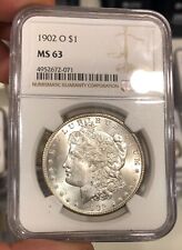1902-O Morgan Dollar graded MS63 by NGC Flashy Coin Great Luster PQ+ Nice