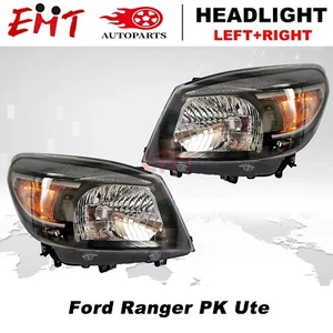 Black Pair Head Lights For Ford Ranger PK Ute 2009~2011 Front Lamps LH & RH - Picture 1 of 4