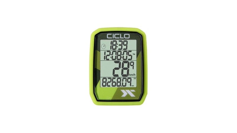 CICLOSPORT Fahrradcomputer "Protos 105" grün, 4-Zeilen-Display, ohne Tasten - Bild 1 von 1