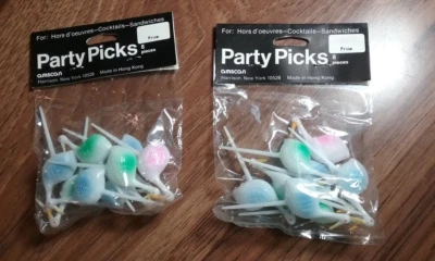 Винтажный ретро Amscan пластиковый фламинго вечеринки коктейль медиаторы 2 упаковки из 8 Гонконг - Изображение 1 из 4