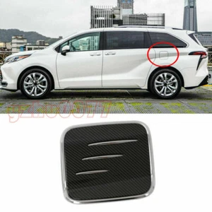 For Toyota Sienna 2021-2023 2024 Carbon Fiber Color Fuel Tank Cap Oil Cover Trim - Picture 1 of 2
