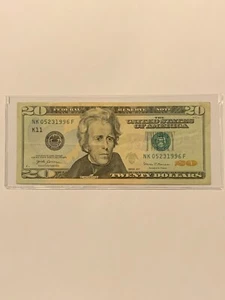 BIRTHDAY NOTE May 23 1996 $20 Twenty Dollar Bill FANCY SERIAL NUMBER NK05231996F - Picture 1 of 7