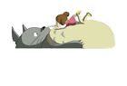 Totoro And Friends Anime Wall Art Naklejka Wodoodporna naklejka Samochód Laptop Ghibli