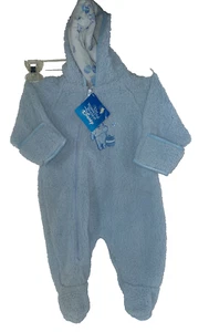Disney Winnie-the-Pooh Bebé 3/6 Meses Infantil Azul Vellón Patas Bunting Con Capucha - Imagen 1 de 9