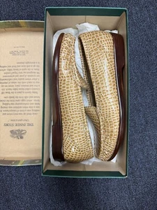 SAS Damengröße 9,5 SIMPLIFY beige Krokoprägung Leder Slipper Halbschuh - Bild 1 von 8