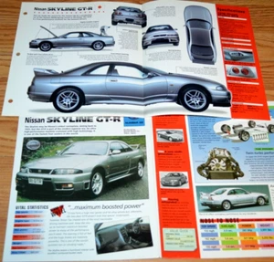 1998 Nissan Skyline GTR Godzilla Specs Info Original Poster Brochure Vintage 98 - Imagen 1 de 1