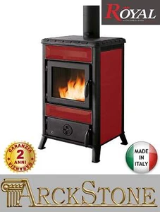 Focolare Stufa Legna Aria Naturale Calore Royal Palazzetti Mary Rosso 10,2 kW - Imagen 1 de 2