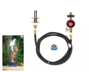 B4CK: BASIC PROPANE DIY GAS FIRE PIT KIT & 4" LIFETIME WARRANTED 316 BURNER - Picture 1 of 6