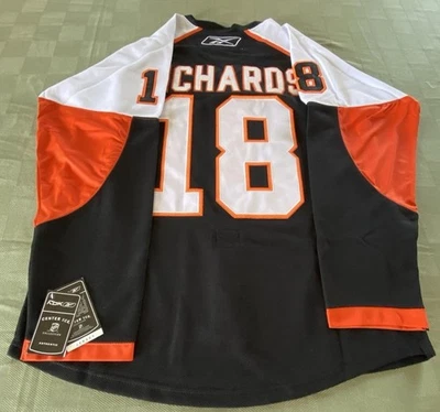 Camiseta de Colección Philadelphia Flyers Reebok Mike Richards #18 48 M NUEVA CON ETIQUETAS CORREA DE LUCHA Foto 1 de 4