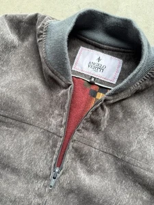 Angelo Vertti Italia Bomber Zip Up Giacca Scamosciata Aztec Old Money Streetwear Cappotto M - Foto 1 di 13