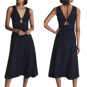 Vestido con inserción de ganchillo Reiss Leena - Imagen 1 de 10