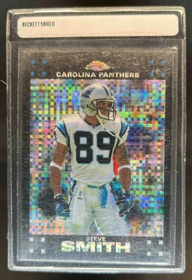 2007 Topps Chrome Steve Smith Xfractors Rookie RC #TC130 Panthers - Image 1 of 2
