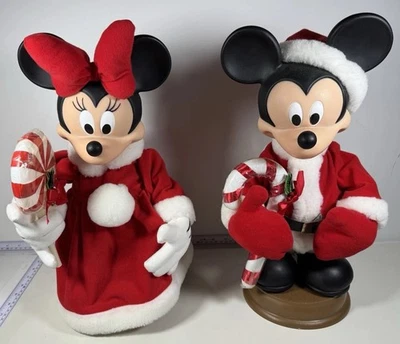 Disney Christmas Mickey & Minnie Animated Santa’s Best 17” WORKS ’96 - Image 1 of 3