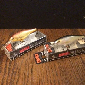 Lot/2 New Old Stock,Rapala Shad Rap Lures,1-SR-7 CW,1-SR-7 SD,1/4 ounce - Picture 1 of 15