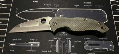 Cuchillo carpeta hoja Spyderco Canis C248CFP Wharncliffe 3,43 pulgadas Foto 1 de 4