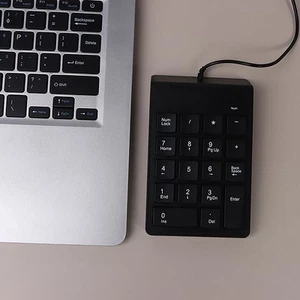 1Pc Numeric Keypad USB Wire Mini Number Keyboard For Laptop PC 18 Keys Keybo*G~ - Picture 1 of 12