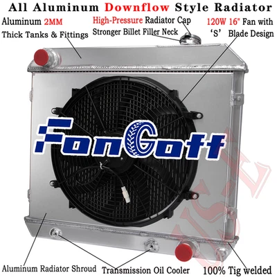 CU284 3 Row Radiator Shroud Fan For 1963-1966 Chevy/GMC C10 C20 C30 K20 Suburban - Imagem 1 de 4