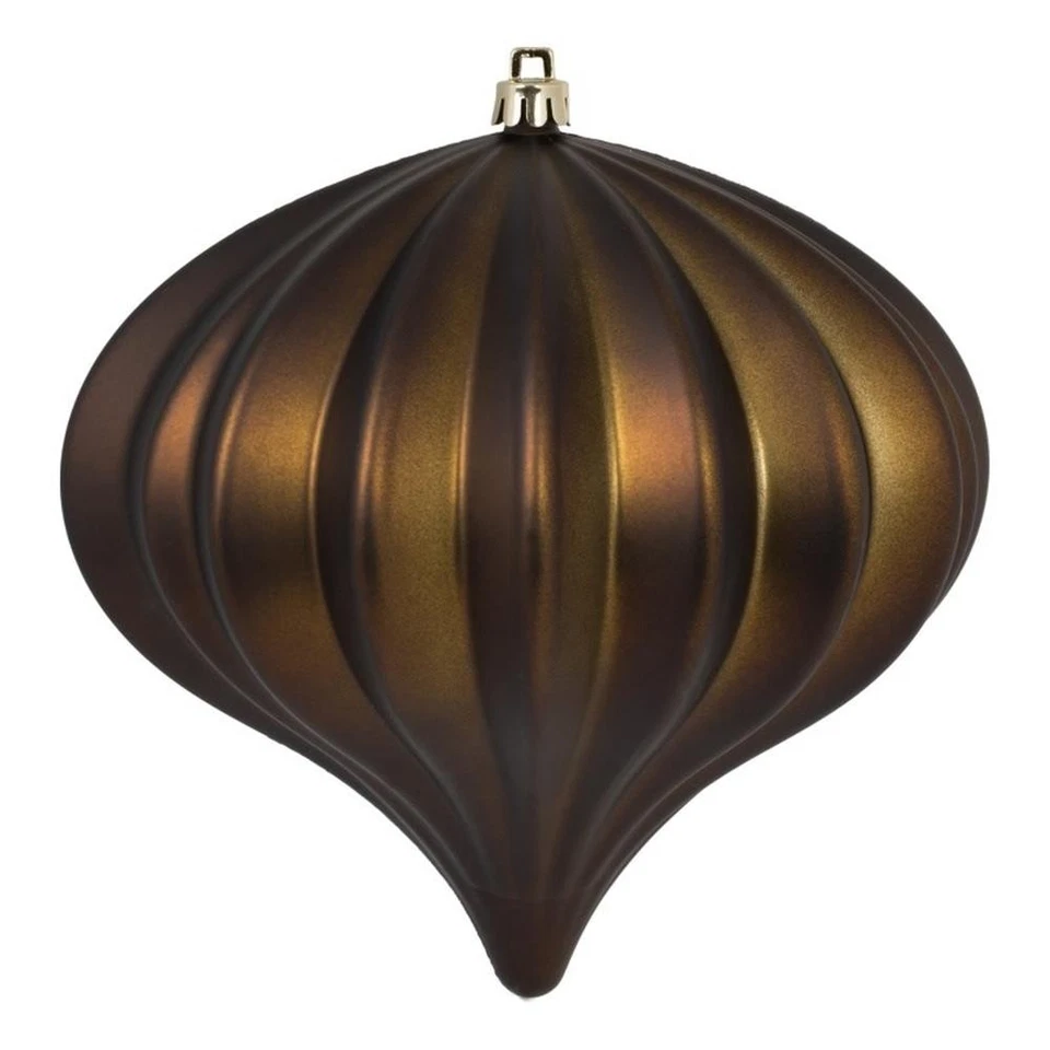 Vickerman UV Treated Onion Christmas Ornaments in Matte Chocolate (Set of 3) - Image 1 of 1