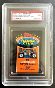 1992-93 Stadium Club Basketball Pack Series 2 Alonzo Mourning Rookie TOP *PSA 9* - Picture 1 of 2
