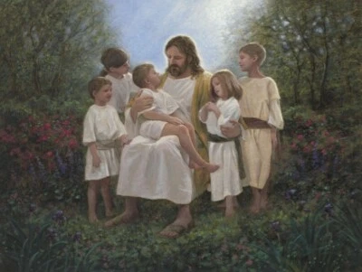 NUEVO - David Textil - Religioso - Jesús con los Niños Acolchado Panel de Tela Foto 1 de 4
