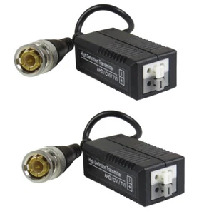 Paquete de 2 terminales push-in analógicos balun de video pasivo de 1 canal HD AHD, HD-CVI, HD-TVI - Imagen 1 de 10