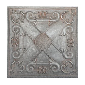 Tin Ceiling Tiles Wall Panel Decor Living Room PL22 Weathered iron 10Pcs - Picture 1 of 22