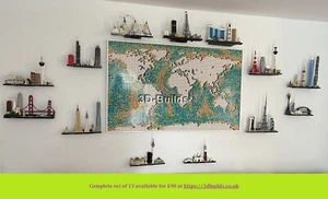 Lego Architecture Skyline Wall Mounts Display Brackets - NEW BETTER DESIGN - Picture 1 of 21