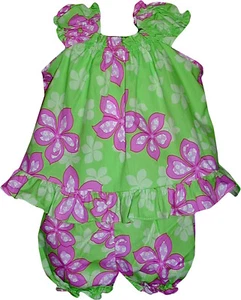 Juego de 2 piezas de cabaña hawaiana con flores de caramelo Aloha para niñas - Imagen 1 de 3