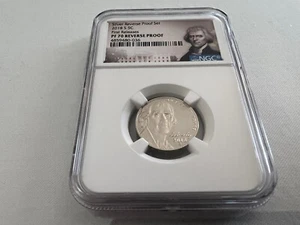 2018-S REVERSE PROOF JEFFERSON NICKEL FR. NGC PF70 U.C. "TOP POP" PORTRAIT LABEL - Picture 1 of 4