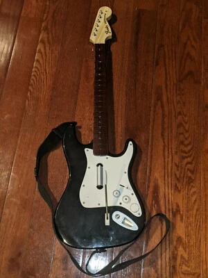 Nintendo Wii Fender Stratocaster RockBand Guitar Harmonix Model NWGTS2 No Dongle - Image 1 of 4