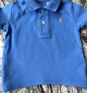 Ralph Lauren Short Sleeved Polo Shirt Blue Baby Boy 9 Months 
